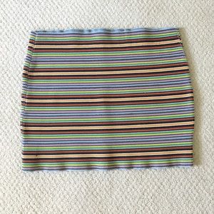 Charlotte Russe Striped Short Pencil Skirt